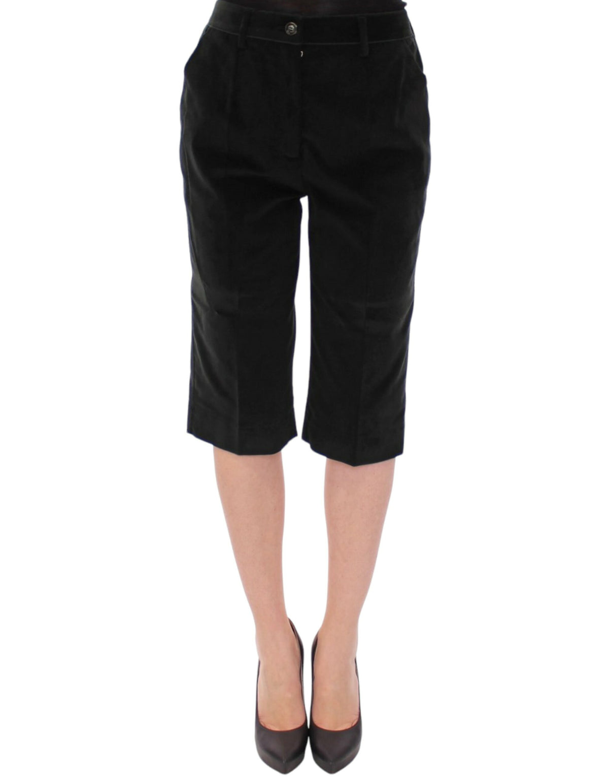 Dolce & Gabbana Black Cotton Shorts Pants