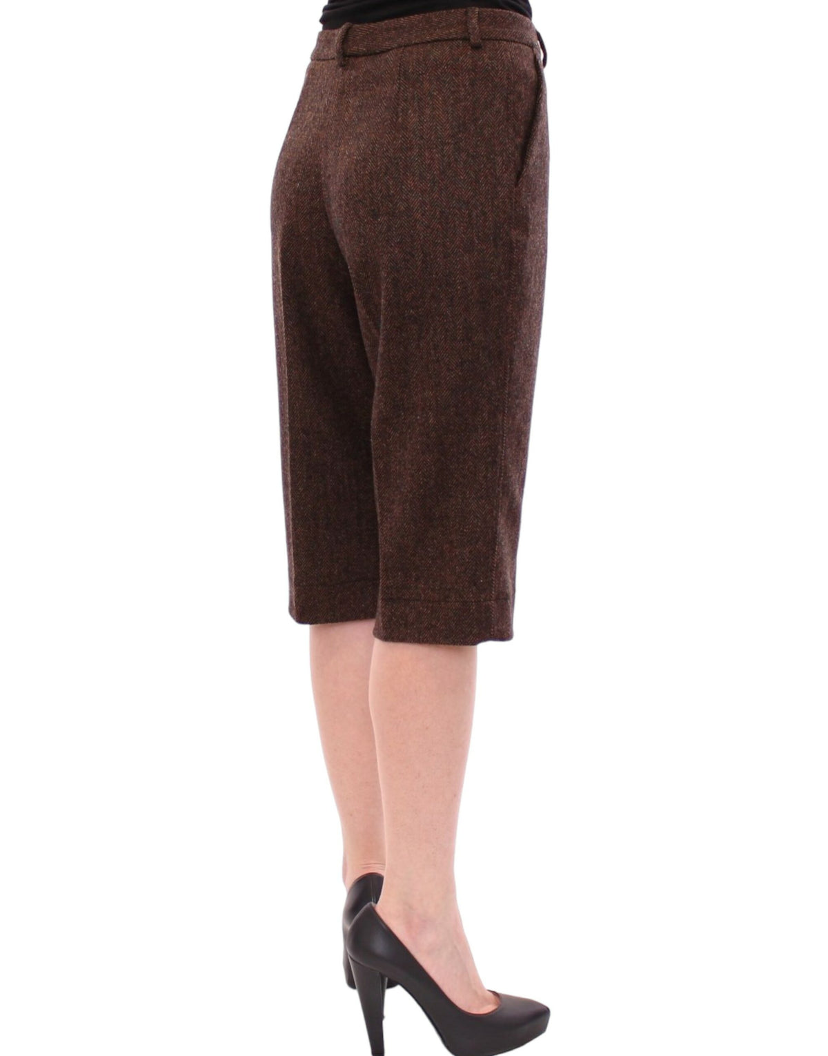 Dolce & Gabbana Brown Wool Shorts Pants