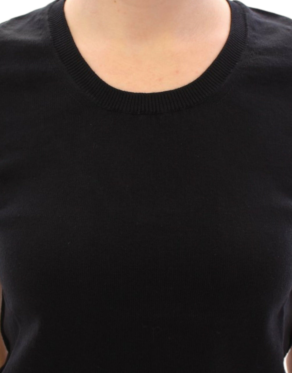 Dolce & Gabbana Black Crewneck Cotton T-shirt