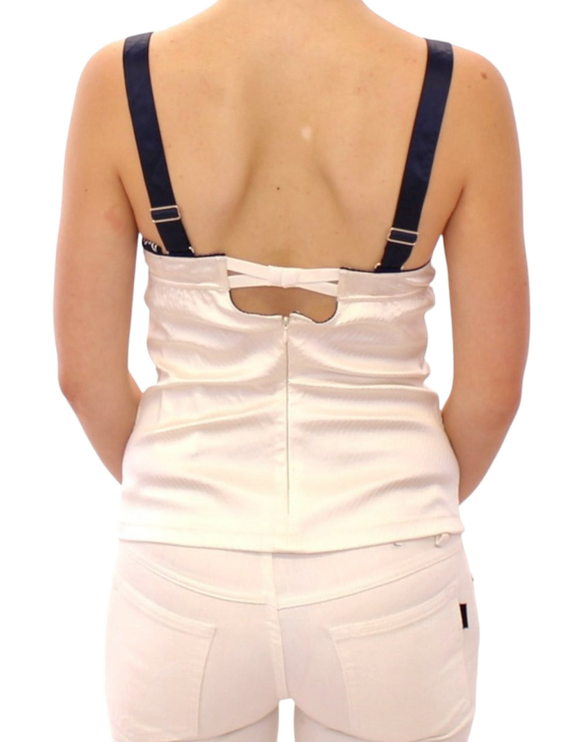 Dolce & Gabbana White Sailor Motive Tank Top