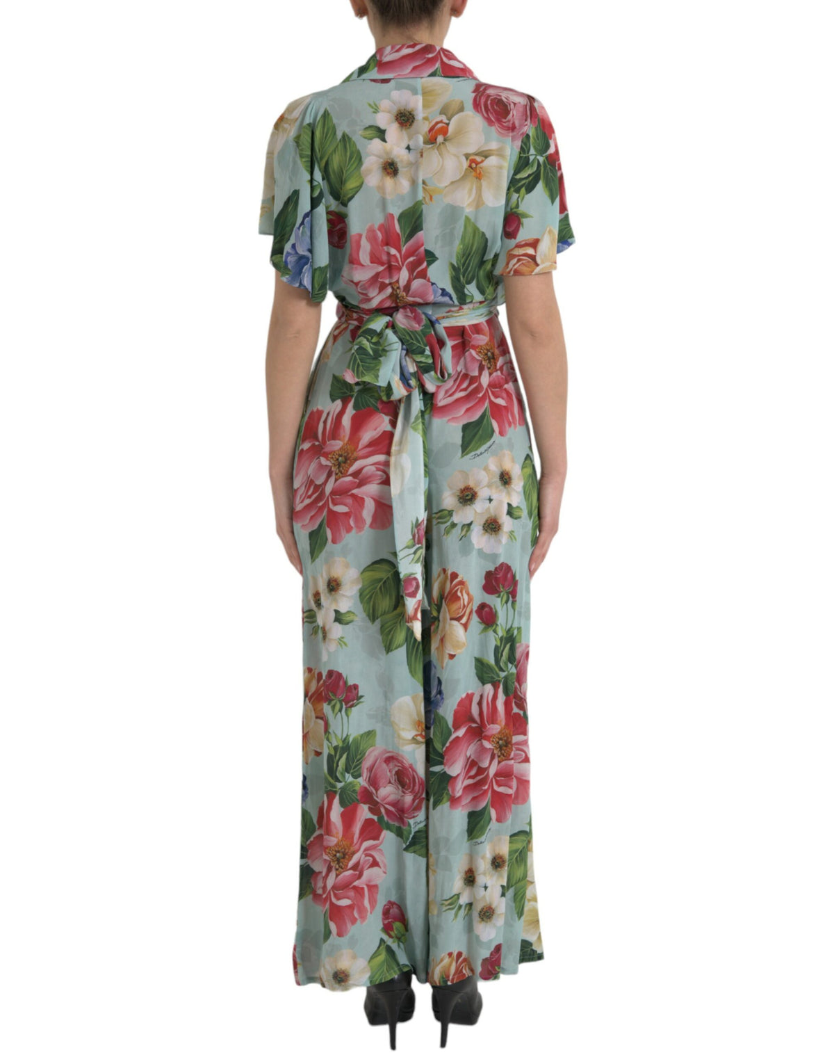 Dolce & Gabbana Elegant Floral Silk Crepe Jumpsuit