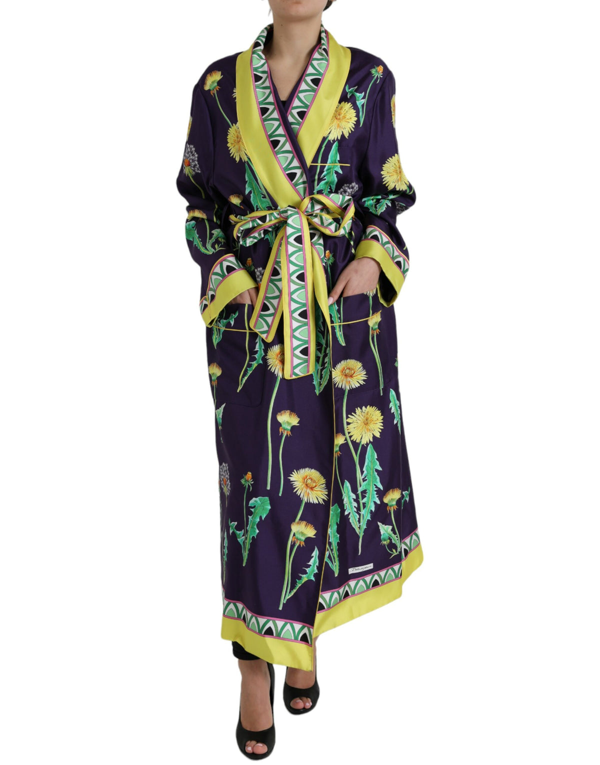 Dolce & Gabbana Elegant Silk Floral Bathrobe