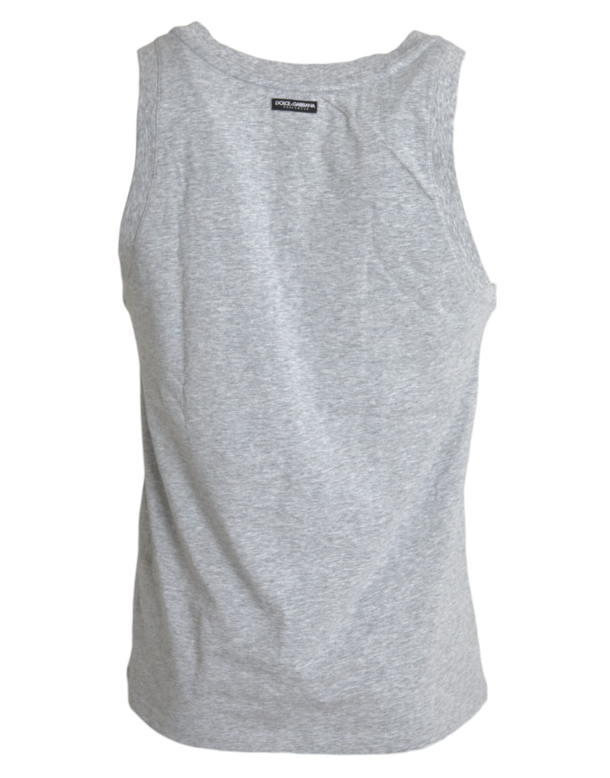 Dolce & Gabbana Gray Cotton Stretch Sleeveless Tank Top T-shirt