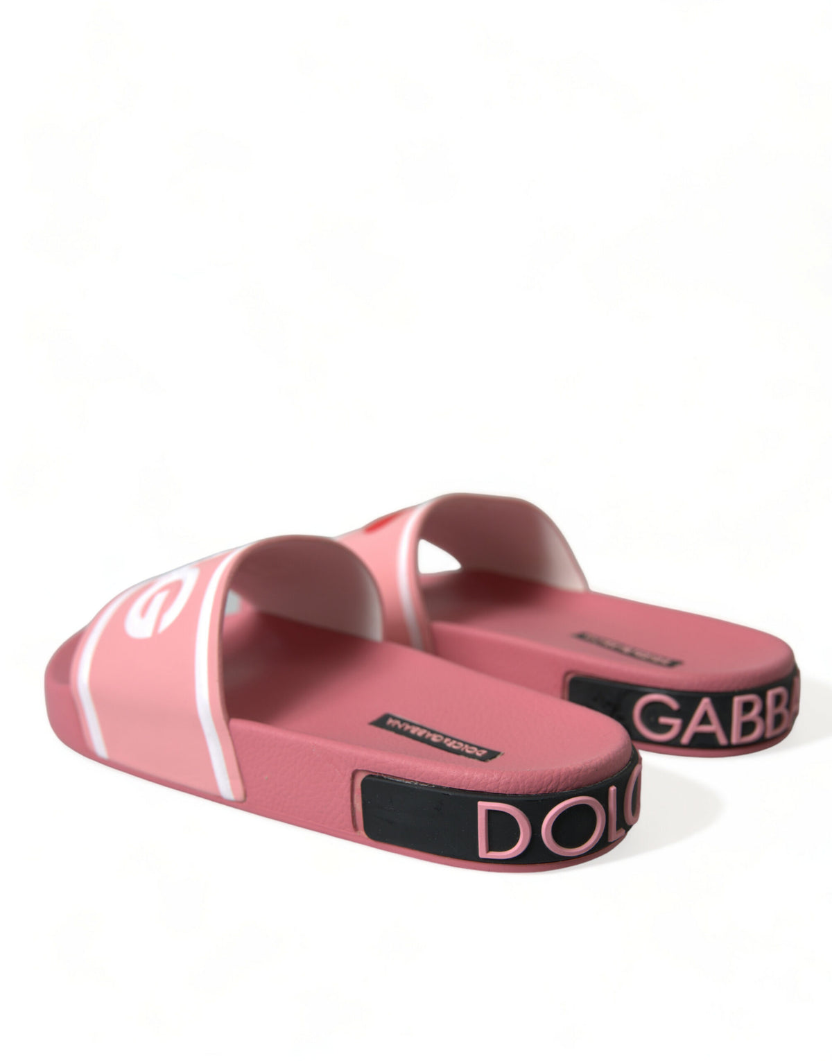 Dolce & Gabbana Chic Pink Calf Leather Slide Flats