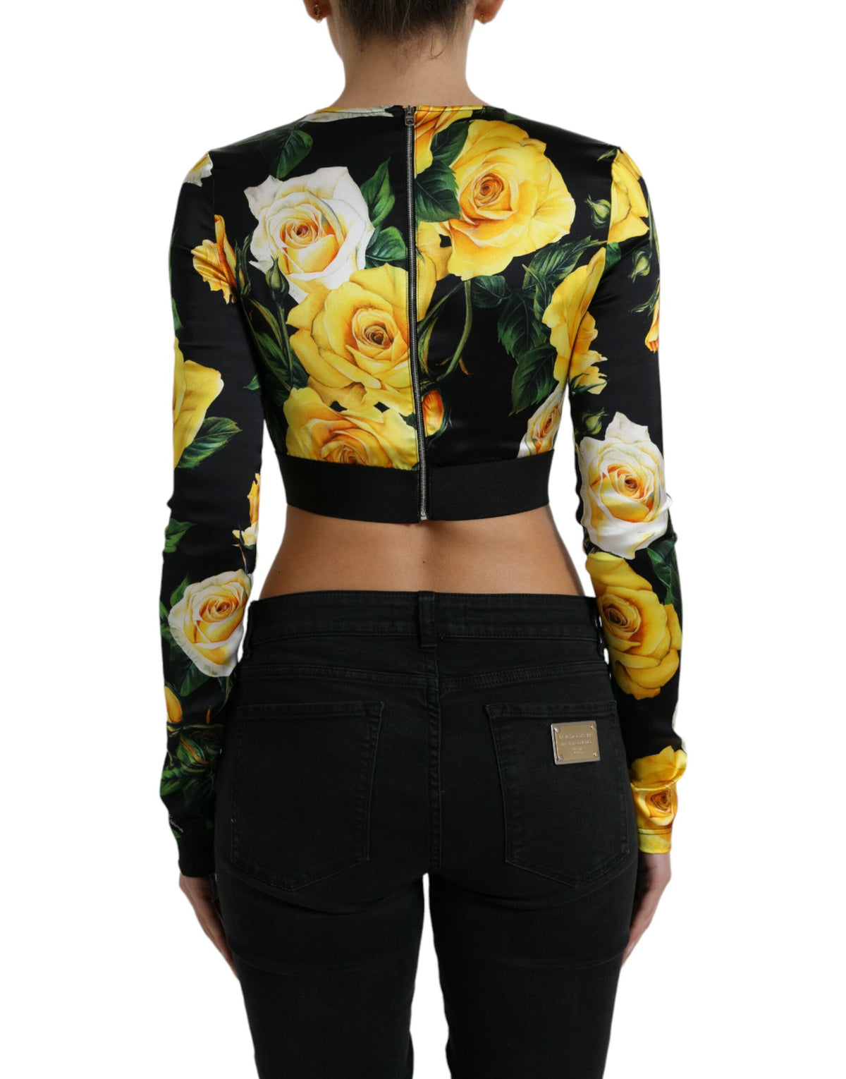 Dolce & Gabbana Elegant Floral Cropped Blouse