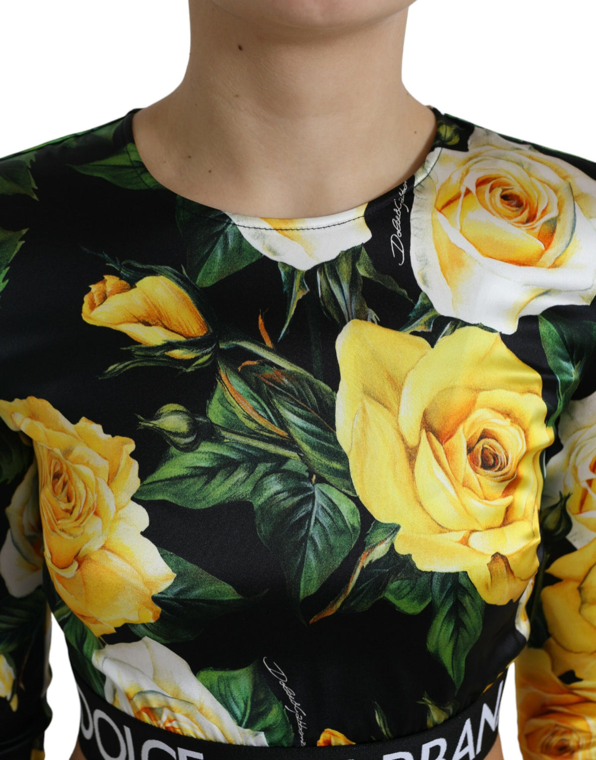 Dolce & Gabbana Elegant Floral Cropped Blouse