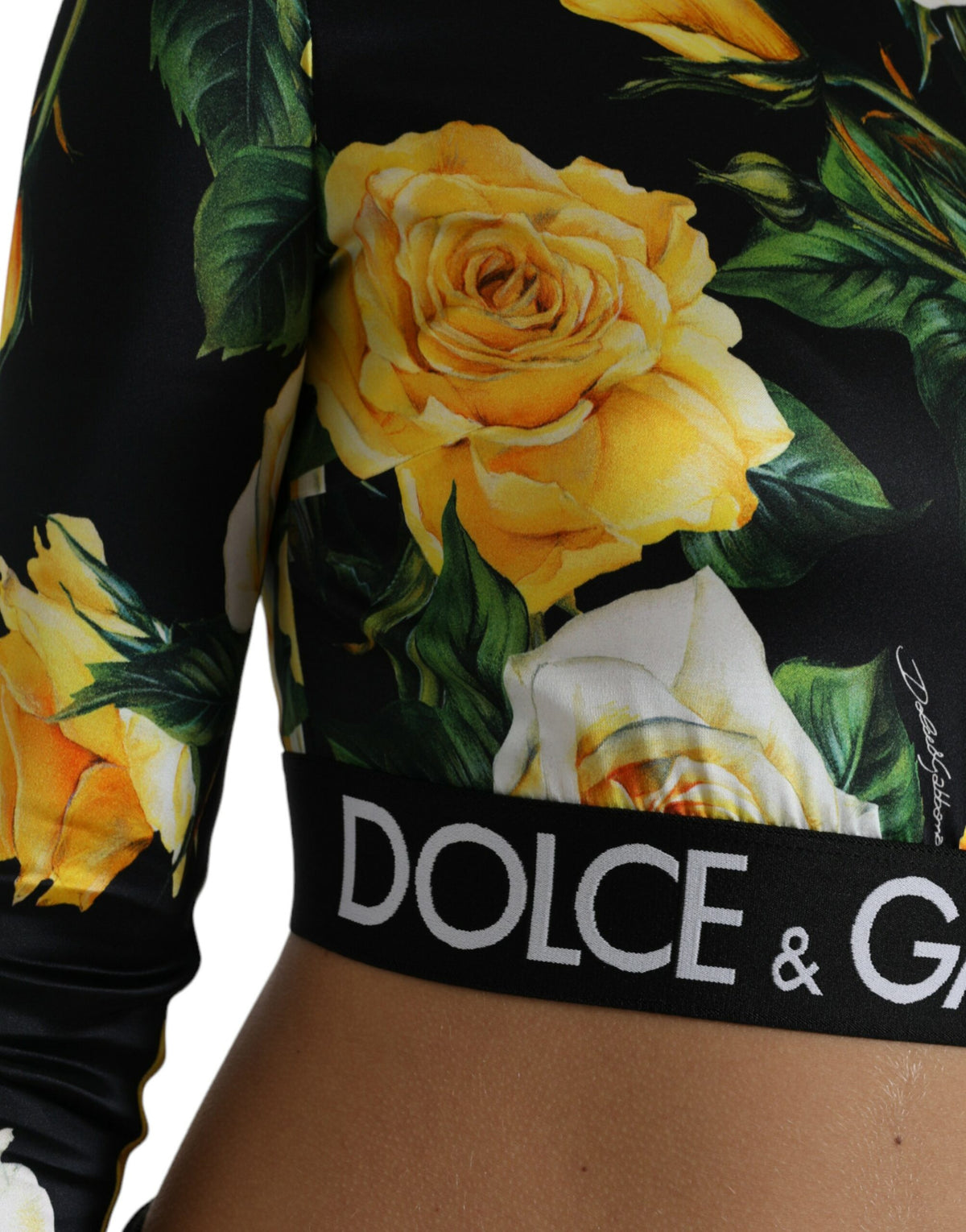 Dolce & Gabbana Elegant Floral Cropped Blouse