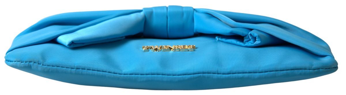 Twinset Elegant Silk Clutch With Bow Accent