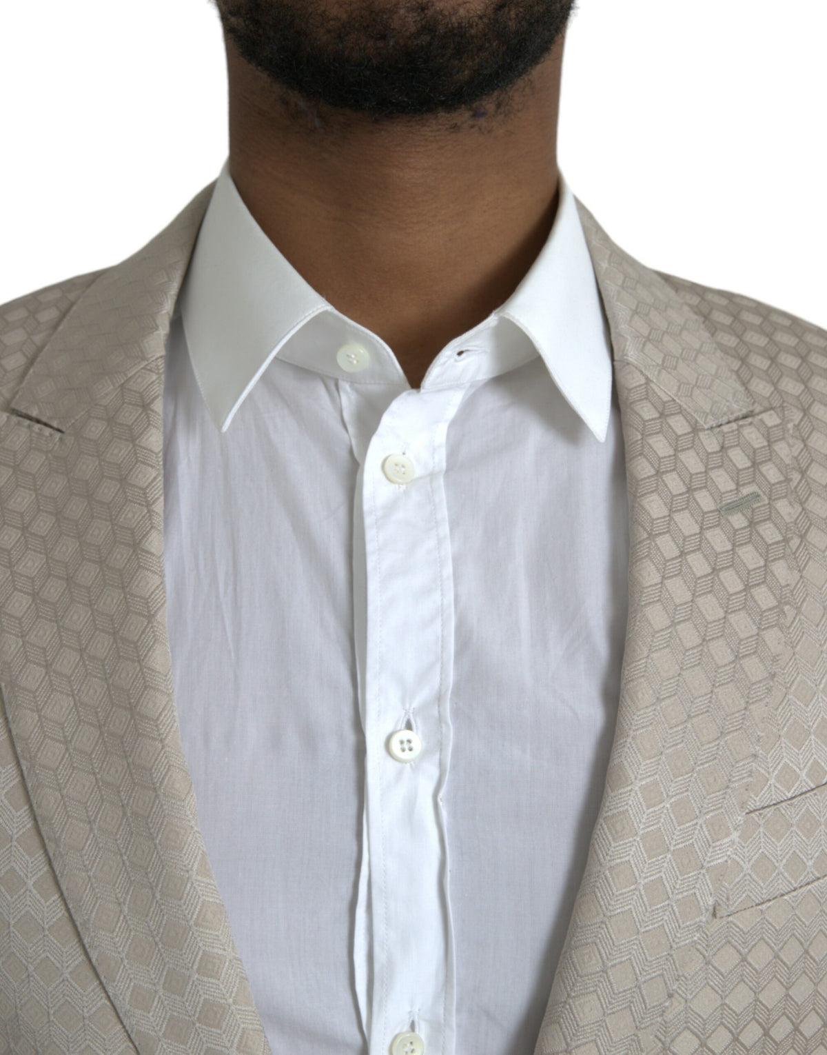 Dolce & Gabbana Beige MARTINI Single Breasted Coat Blazer