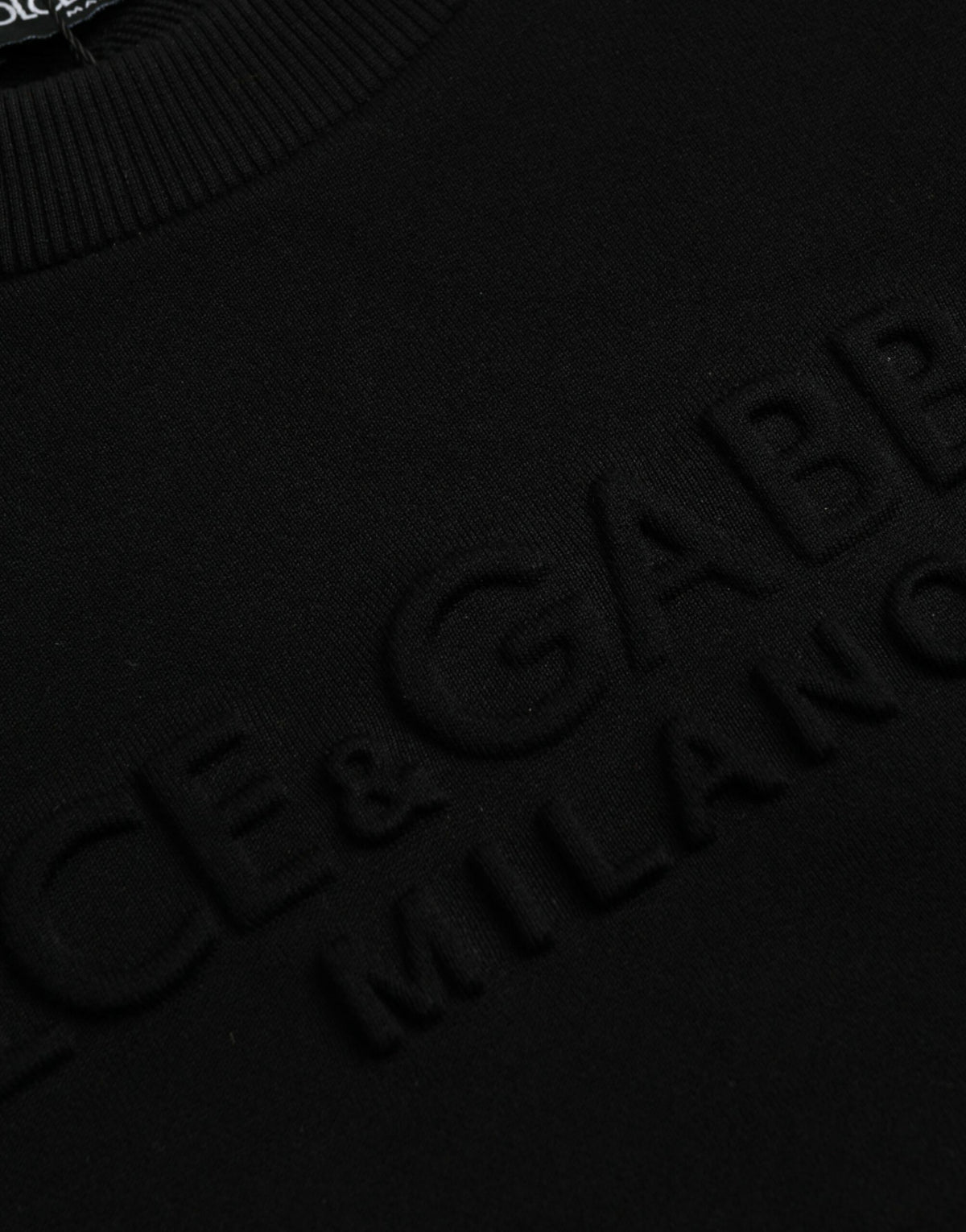 Dolce & Gabbana Black Cotton Long Sleeves Sweatshirt Sweater