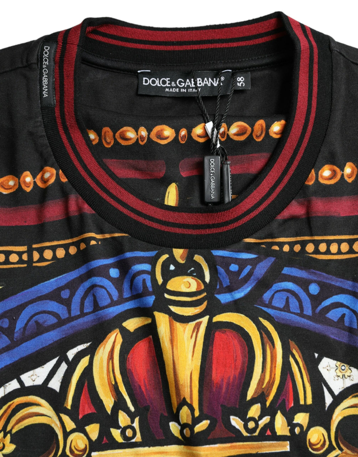 Dolce & Gabbana Multicolor Julius Caesar Cotton Crew Neck T-shirt