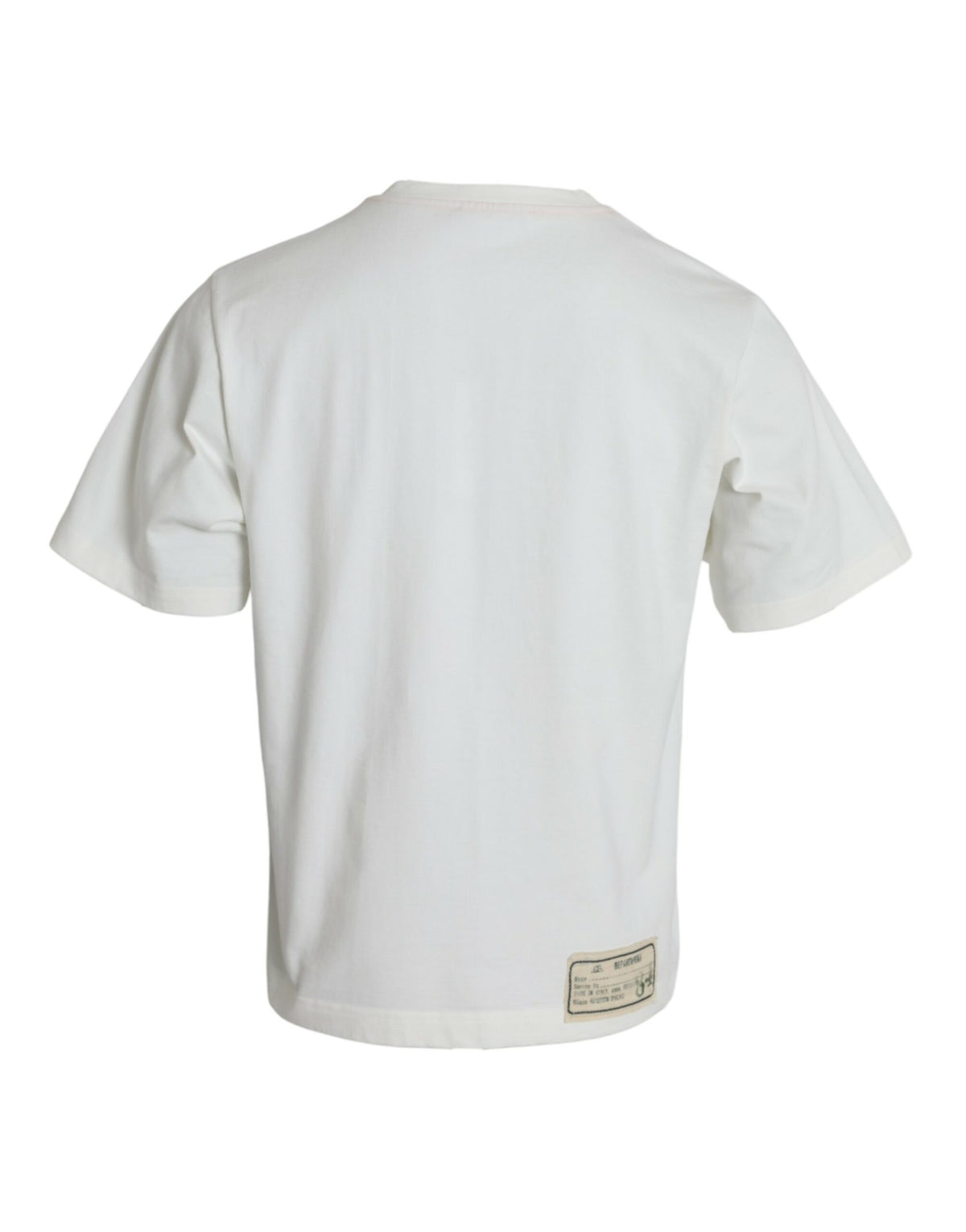 Dolce & Gabbana White Love & Peace Cotton Crew Neck T-shirt