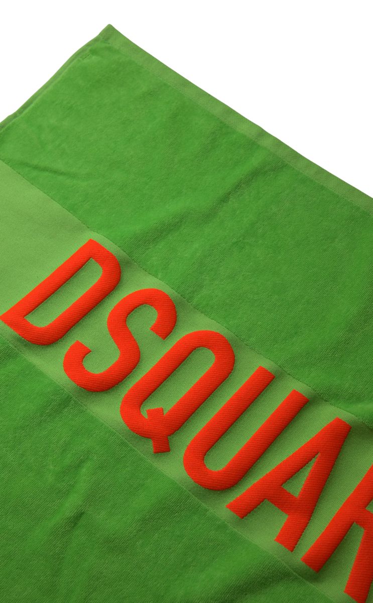 Dsquared² Chic Green Cotton Beach Towel