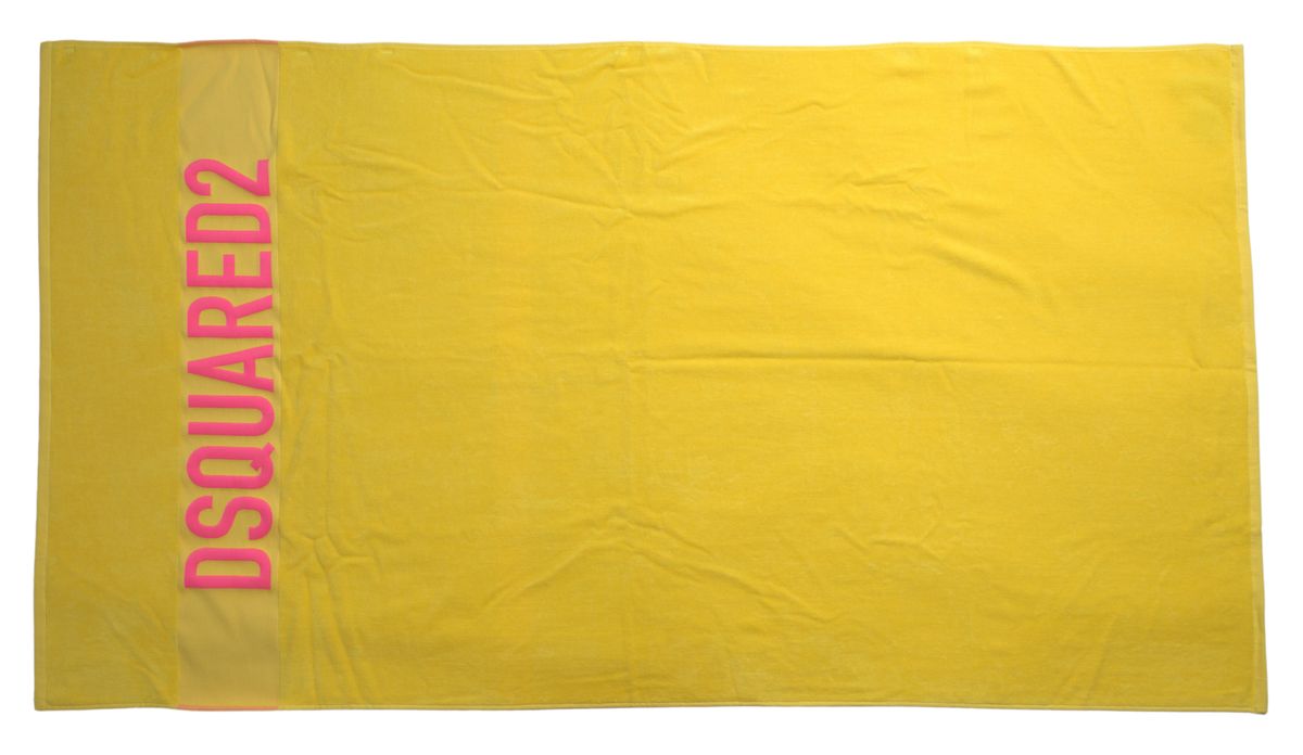 Dsquared² Sunshine Yellow Logo Beach Towel