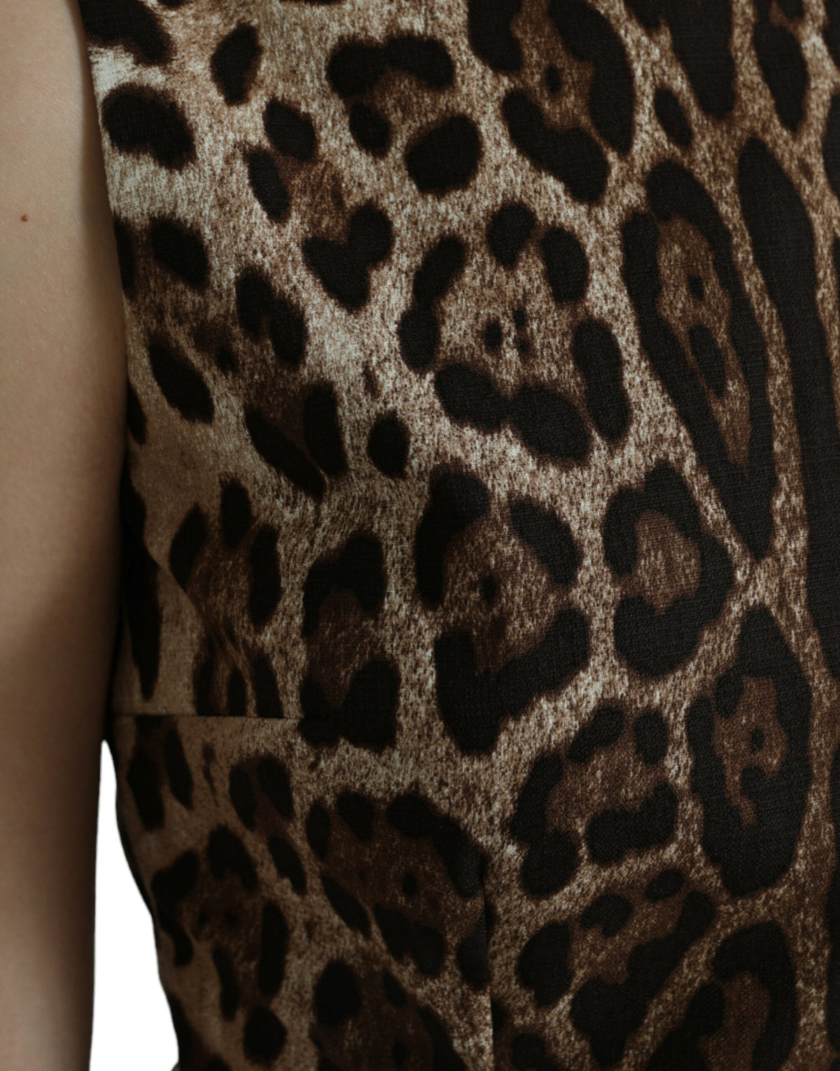 Dolce & Gabbana Sleek Leopard Print Silk-Blend Tank Top