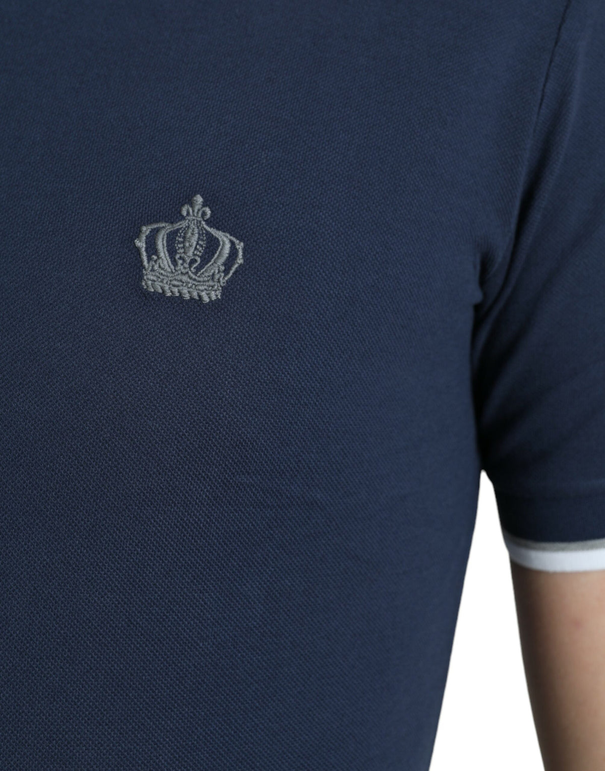 Dolce & Gabbana Elegant Crown Embroidered Polo T-Shirt