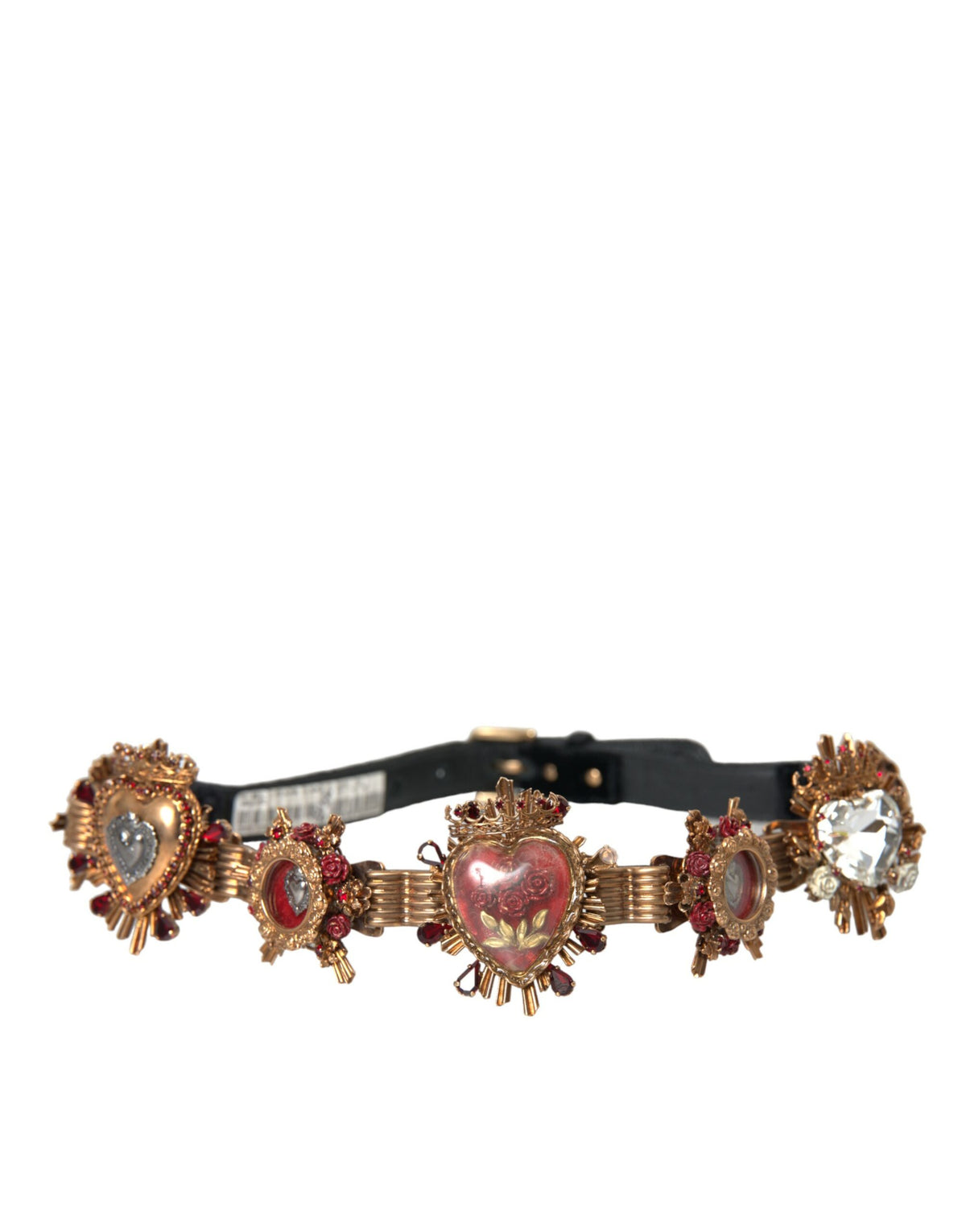 Dolce & Gabbana Gold Brass Sacred Heart Waist Belt