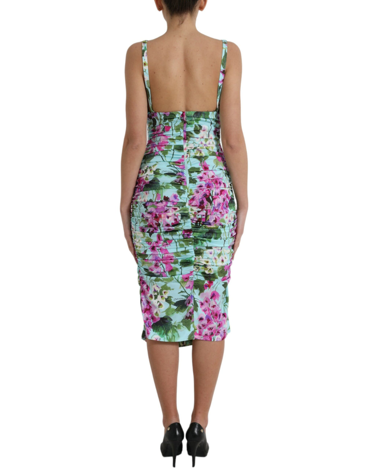 Dolce & Gabbana Elegant Floral Sheath Midi Dress