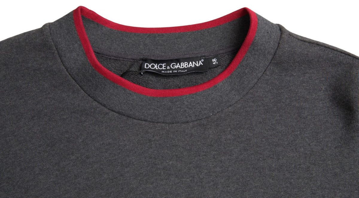 Dolce & Gabbana Elegant Gray Crewneck Pullover Sweater