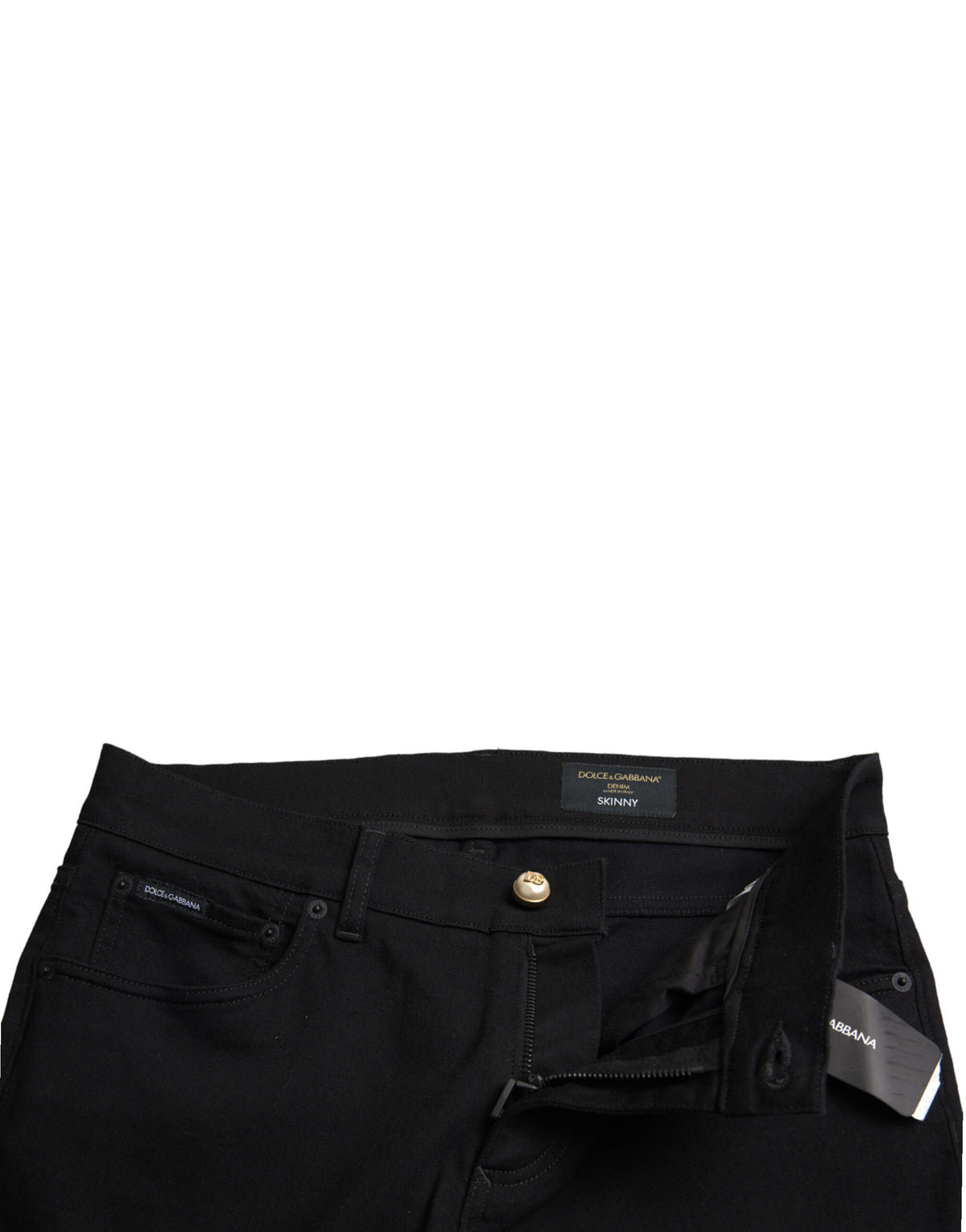 Dolce & Gabbana Elegant Black Cotton Skinny Jeans