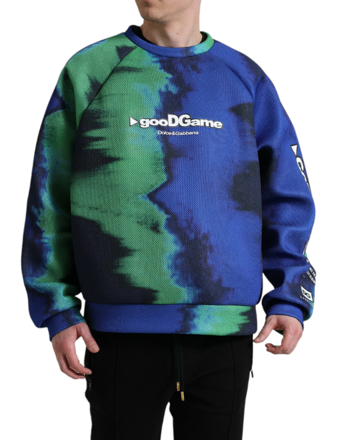 Dolce & Gabbana Multicolor Graphic Crew Neck Pullover Sweater