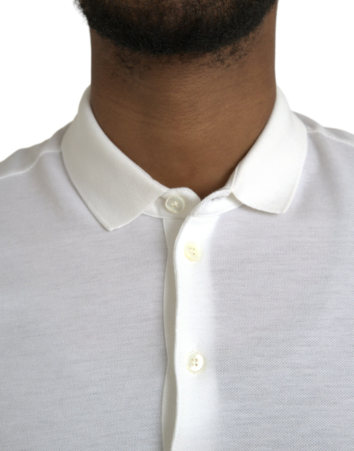 Dolce & Gabbana White Crown Patch CottonCollared Polo T-shirt