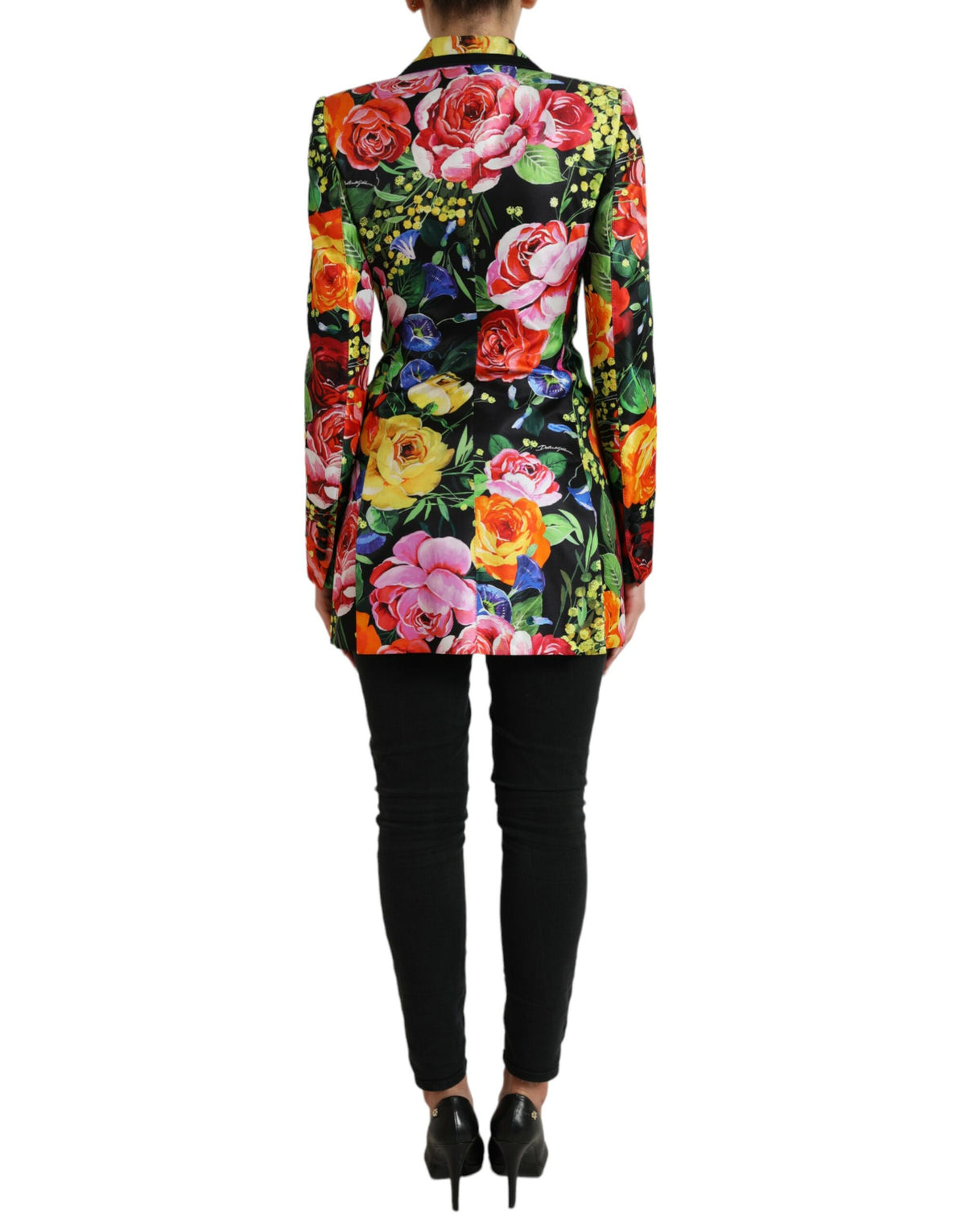 Dolce & Gabbana Elegant Multicolor Silk Blend Floral Blazer