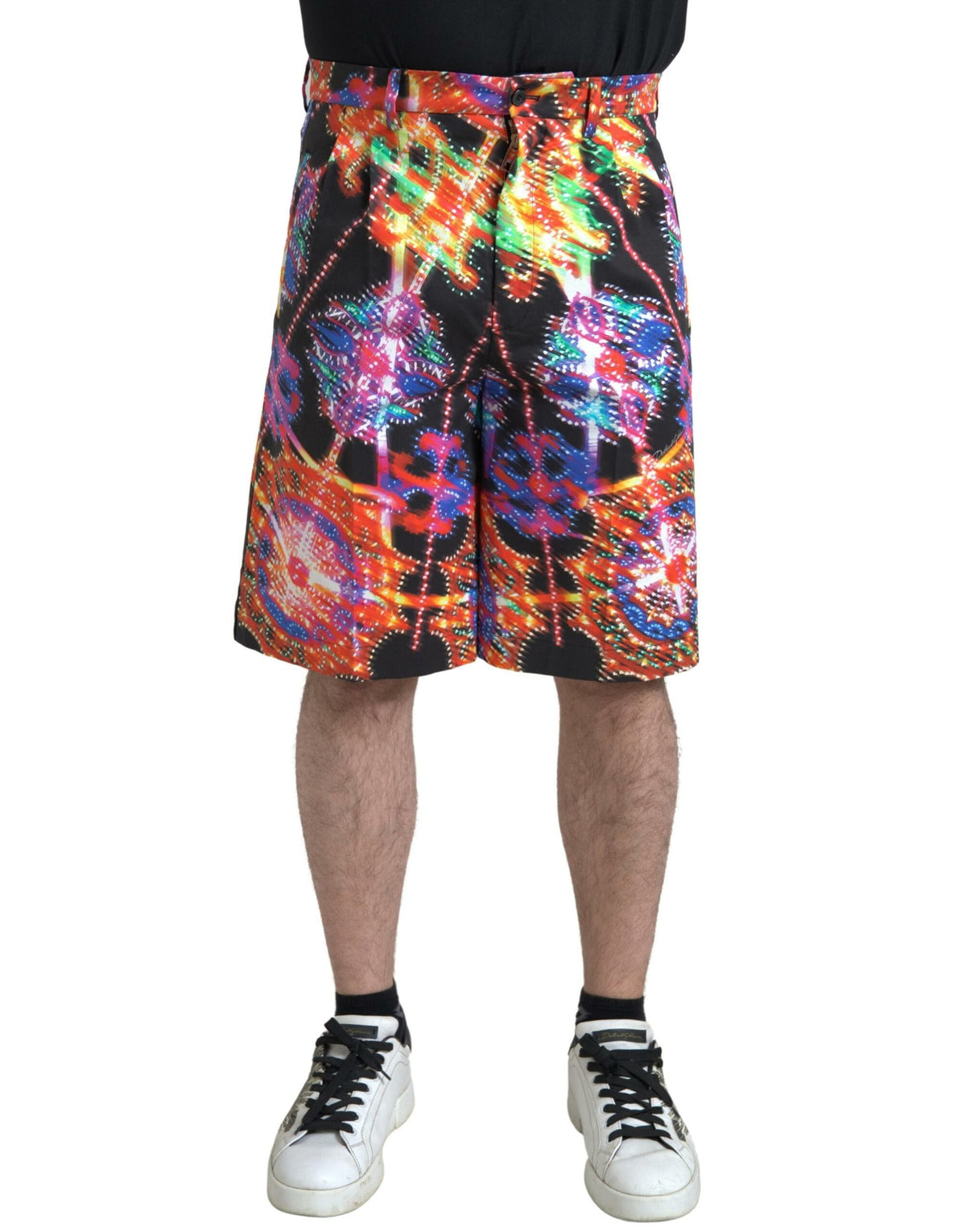 Dolce & Gabbana Multicolor Printed Bermuda Shorts