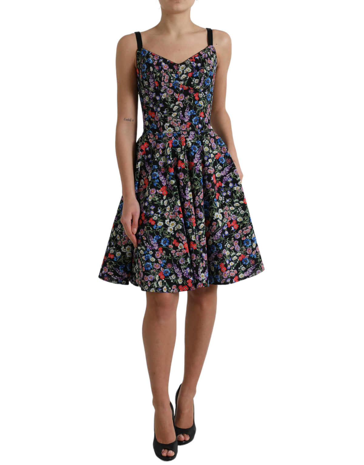 Dolce & Gabbana Elegant Floral A-Line Mini Dress