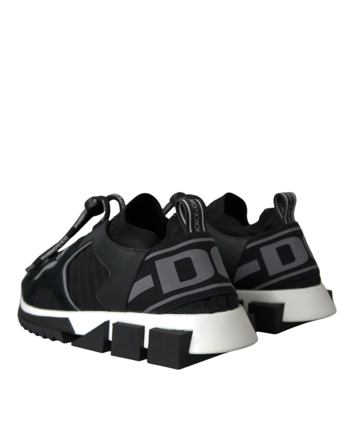 Dolce & Gabbana Black Mesh Sorrento Trekking Sneakers Shoes