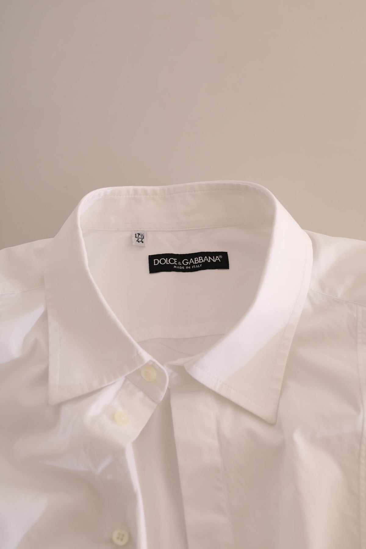 Dolce & Gabbana Elegant White Cotton Dress Shirt