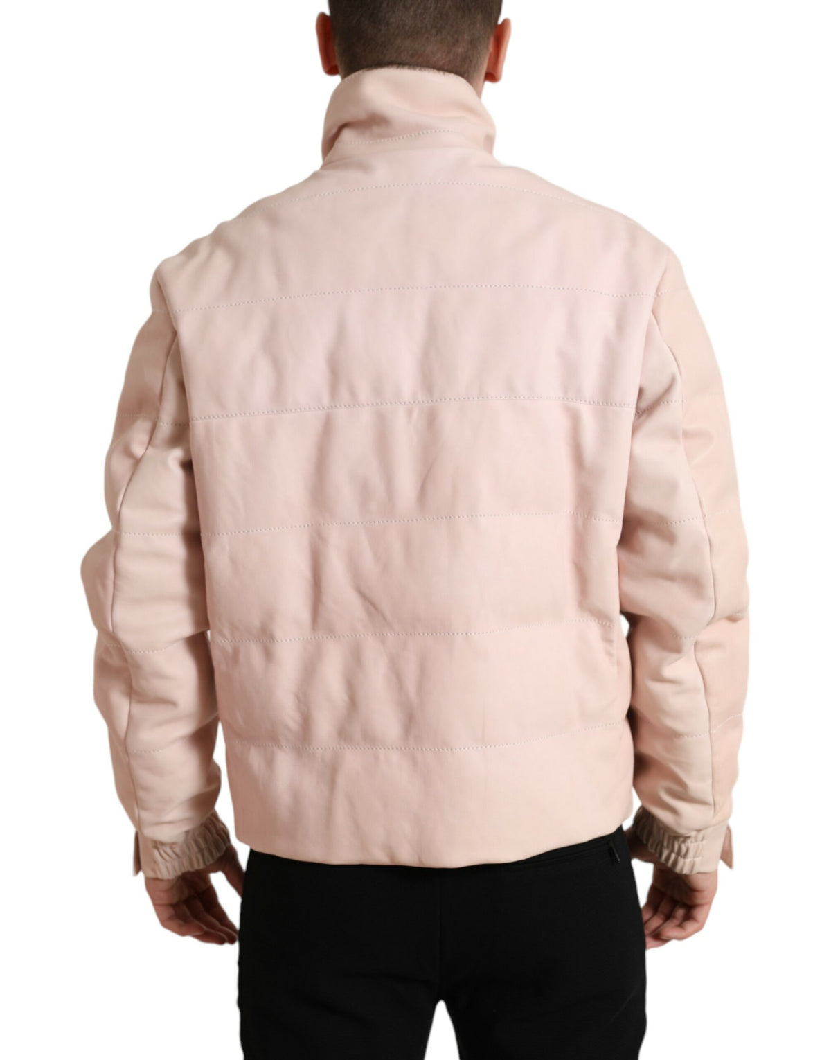 Dolce & Gabbana Chic Pink Puffer Jacket with Sleek Design