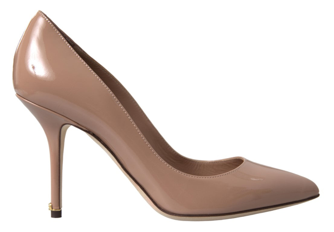 Dolce & Gabbana Elegant Beige Patent Leather Pumps