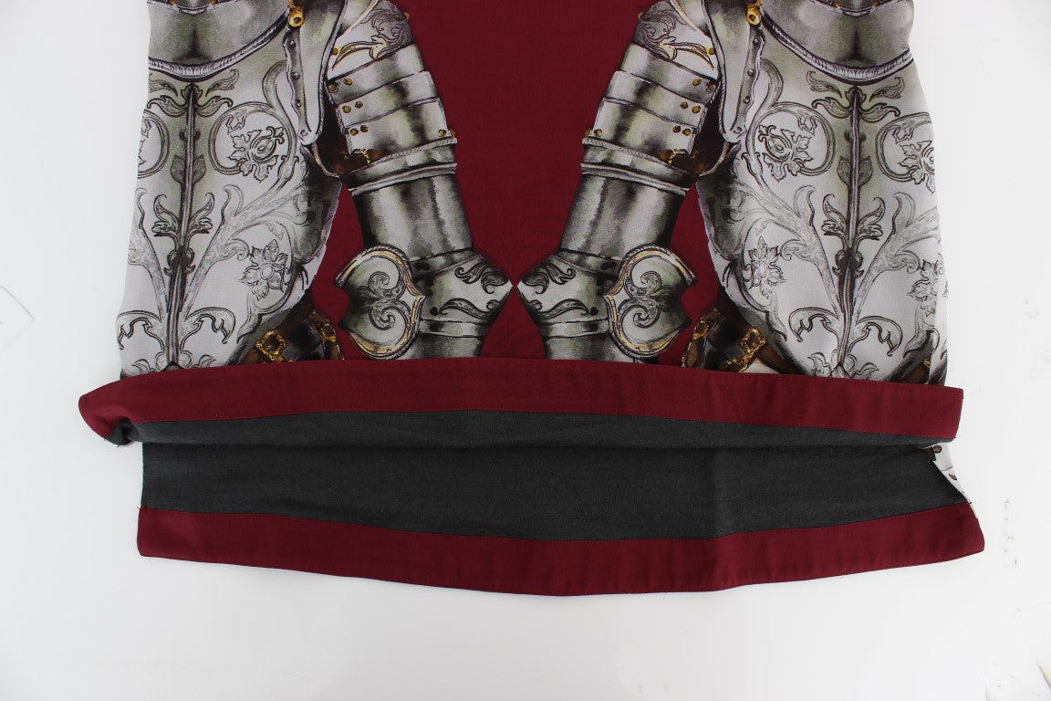 Dolce & Gabbana Enchanted Sicily Silk Blouse with Knight Print