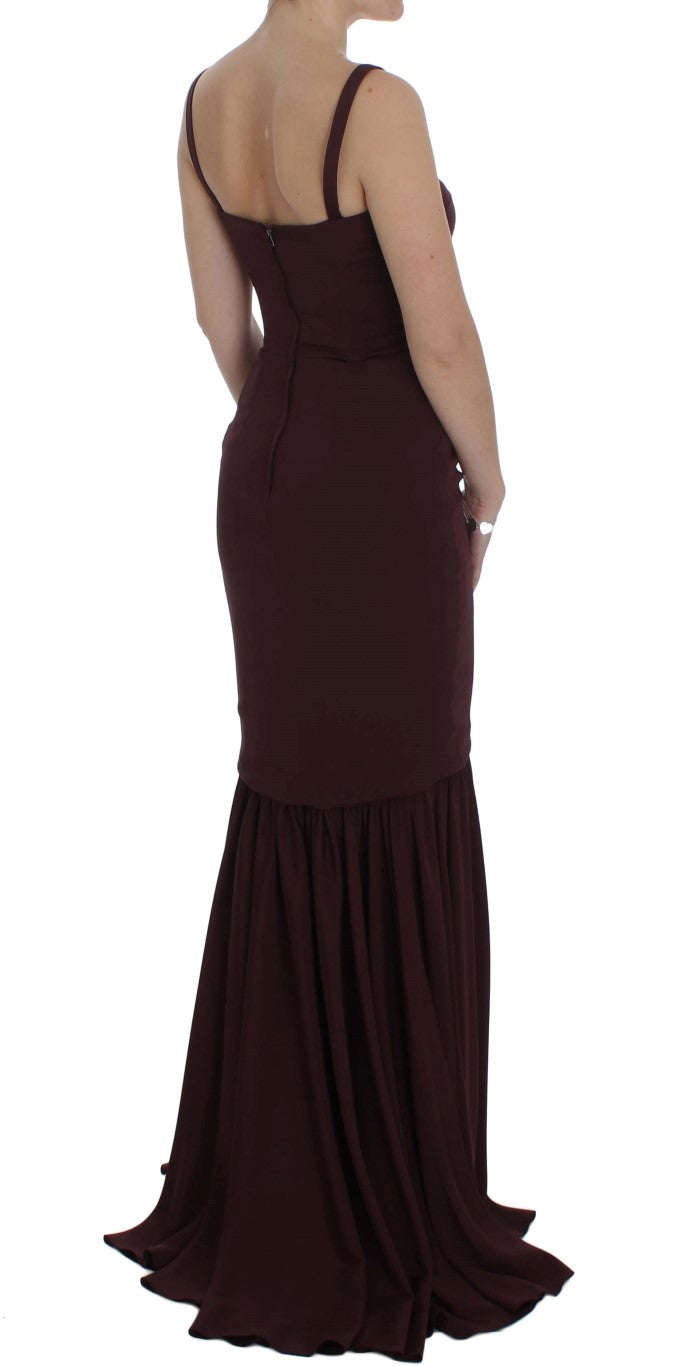 Dolce & Gabbana Elegant Bordeaux Sheath Dress