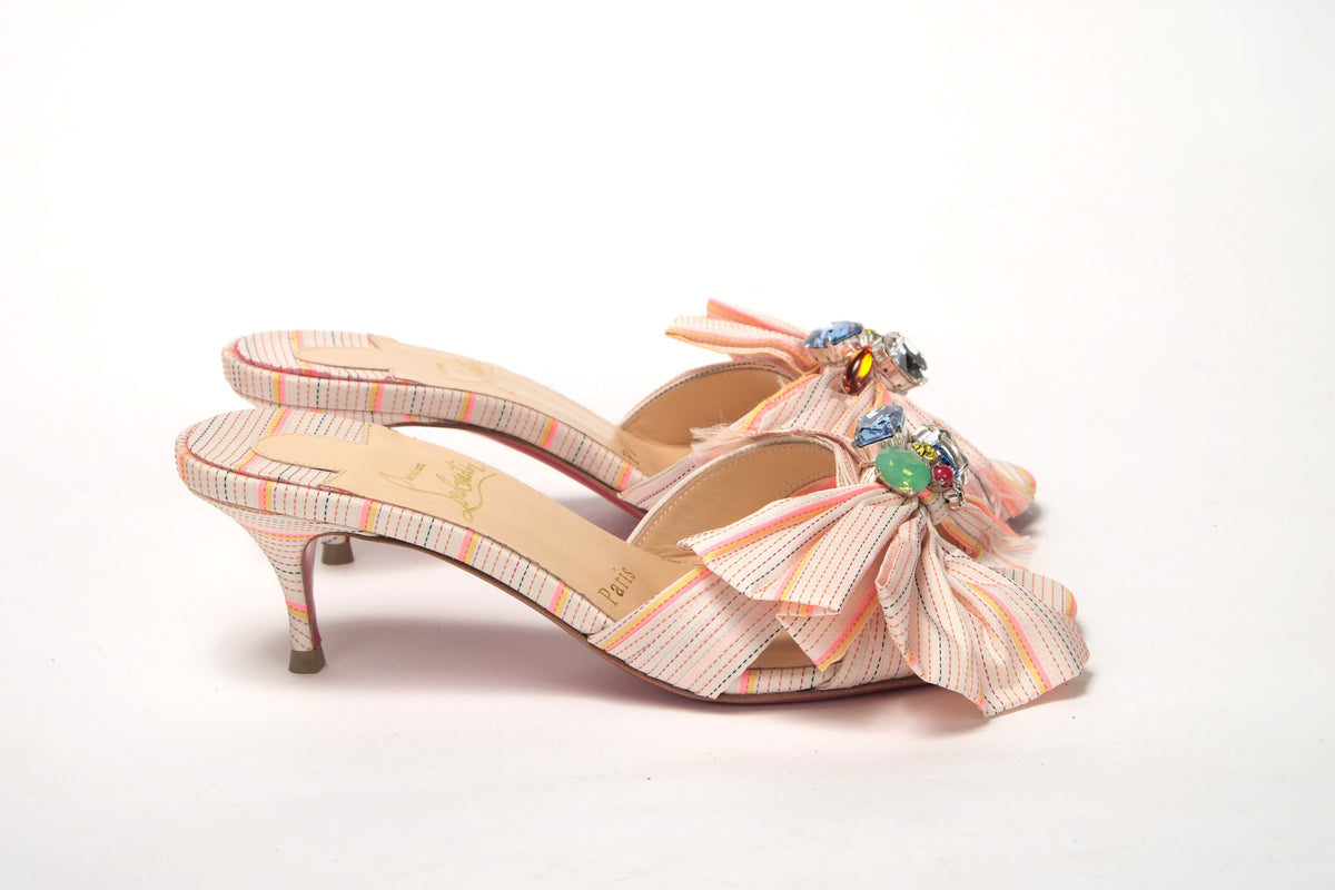 Christian Louboutin Multicolor Kitten all Studded Flat Shoes