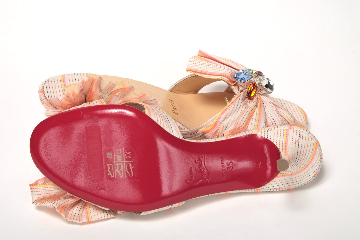 Christian Louboutin Multicolor Kitten all Studded Flat Shoes