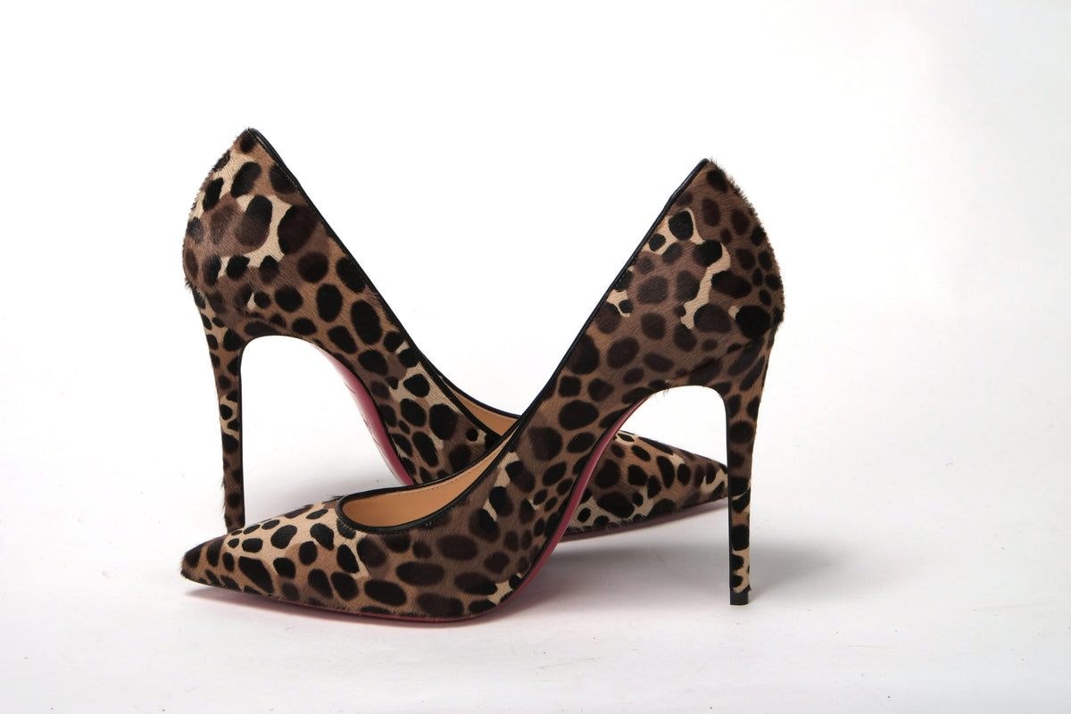 Christian Louboutin Multi/Black Leopard Kate 100 pony whole