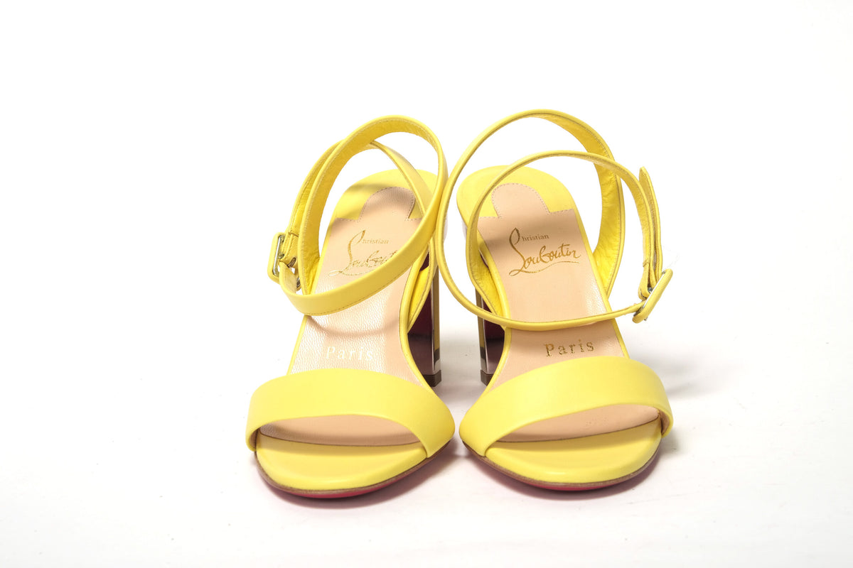 Christian Louboutin Citronnade/Nickel Tournikouna 55 Nappa Sandal