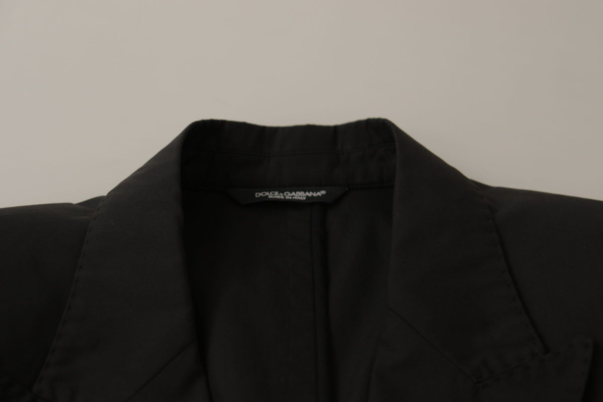 Dolce & Gabbana Elegant Taormina Black Cotton Blazer