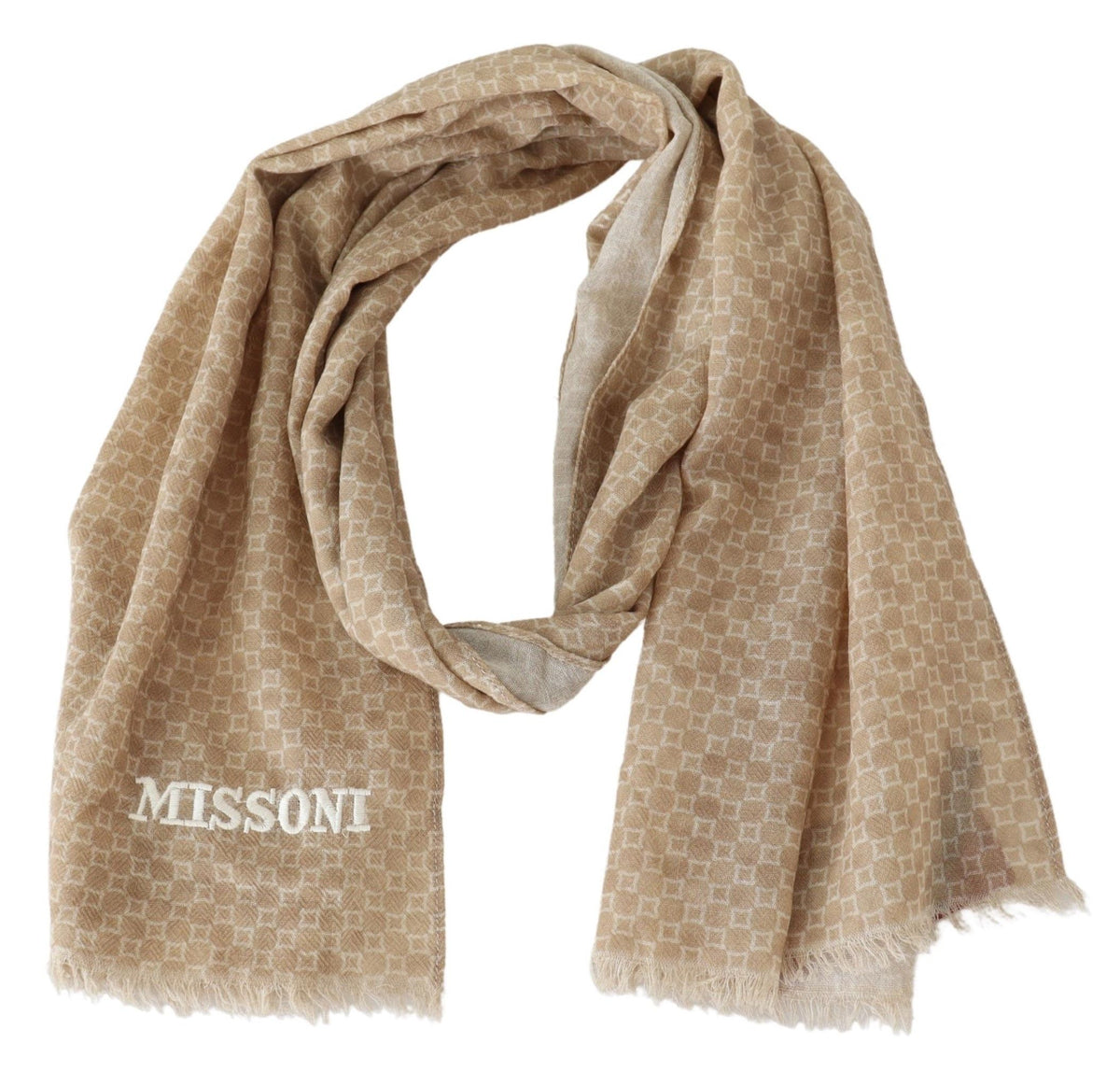 Missoni Elegant Wool Scarf With Signature Design