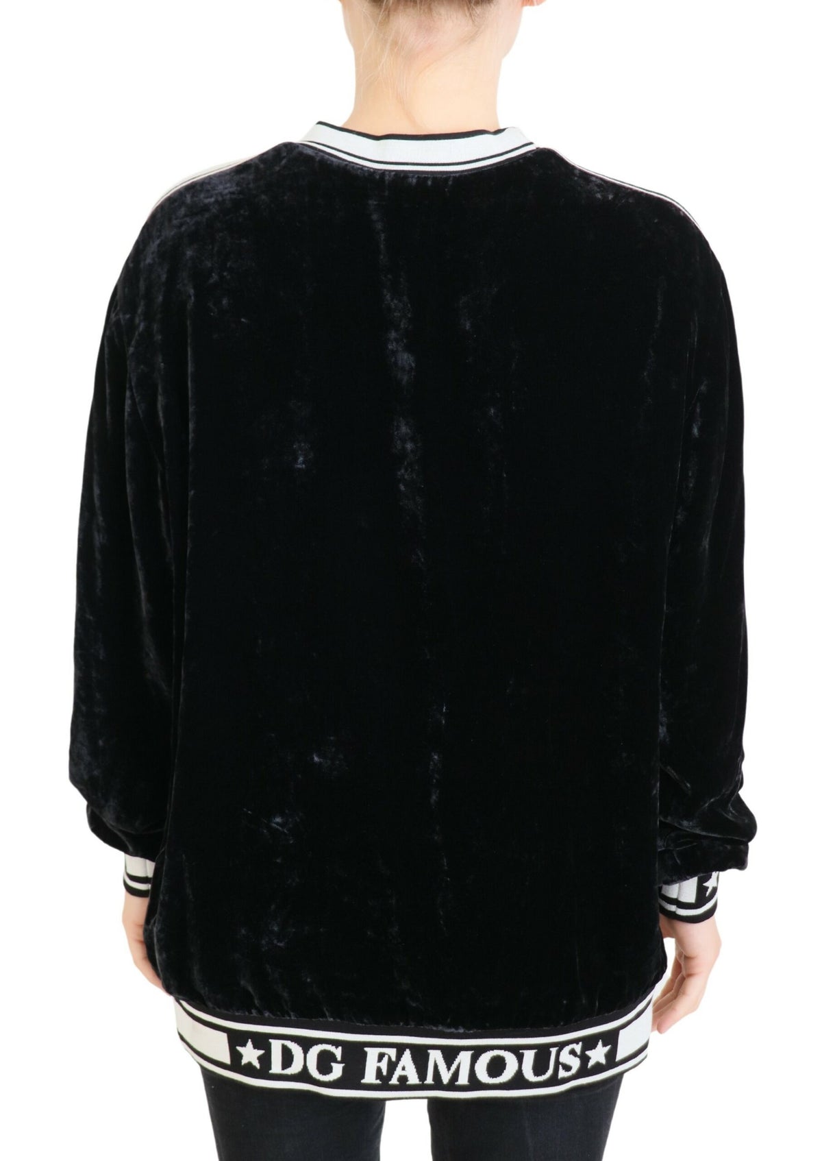 Dolce & Gabbana Elegant Silk Blend Velvet Sweater