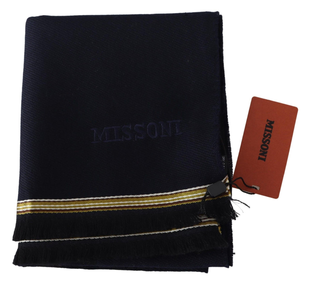 Missoni Elegant Unisex Wool Scarf with Embroaided Logo