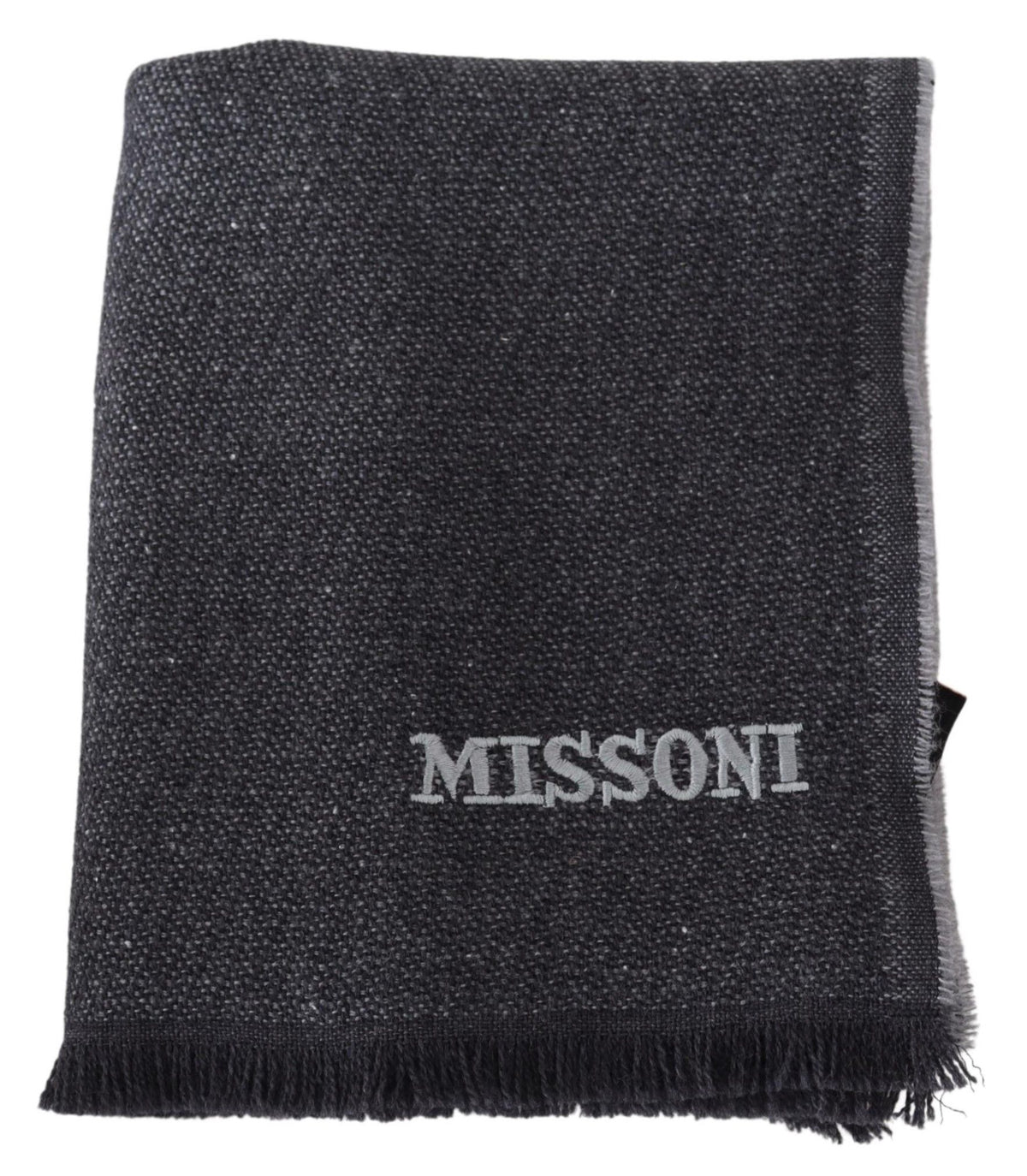 Missoni Elegant Wool Scarf With Signature Embroidery