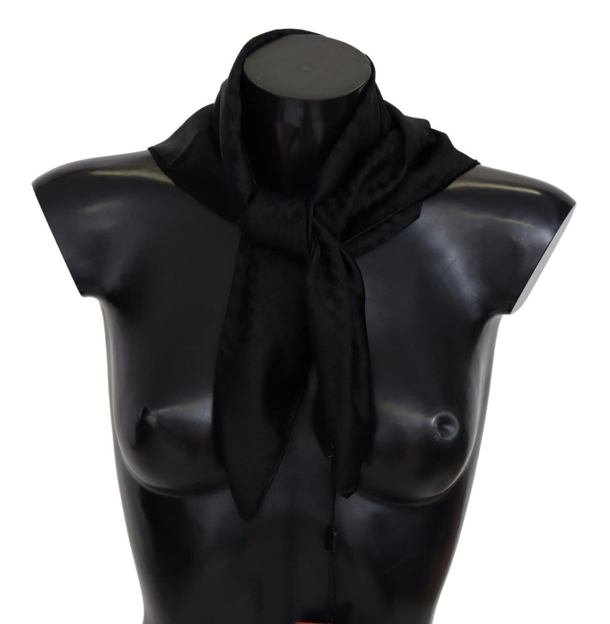 Missoni Elegant Black Wool Scarf with Embroedered Logo