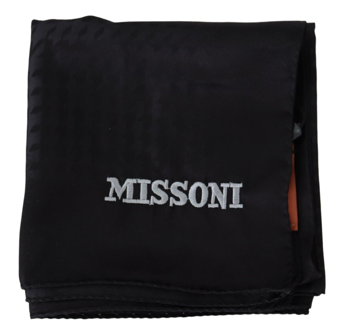 Missoni Elegant Black Wool Scarf with Embroedered Logo