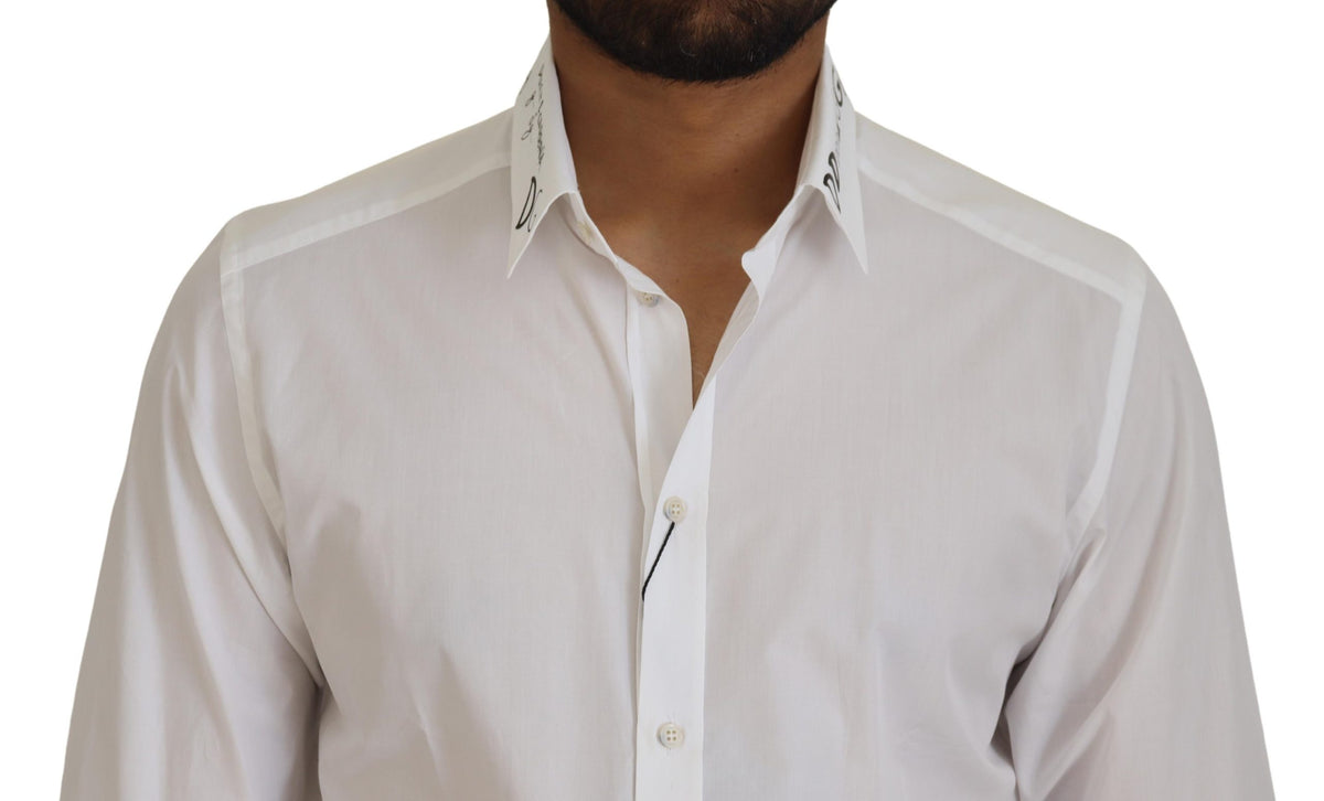 Dolce & Gabbana Elegant White Cotton Dress Shirt