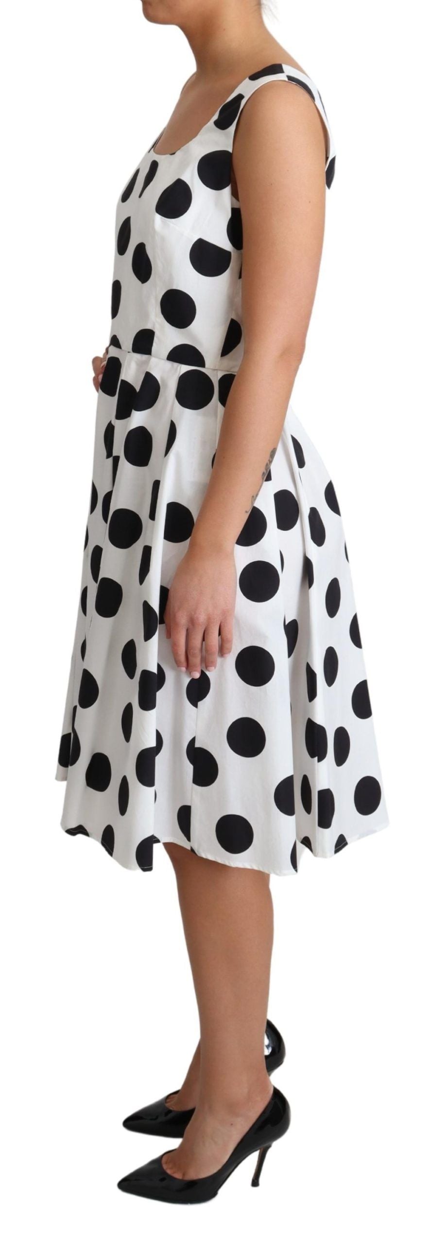 Dolce & Gabbana Sleeveless Polka Dot A-Line Dress