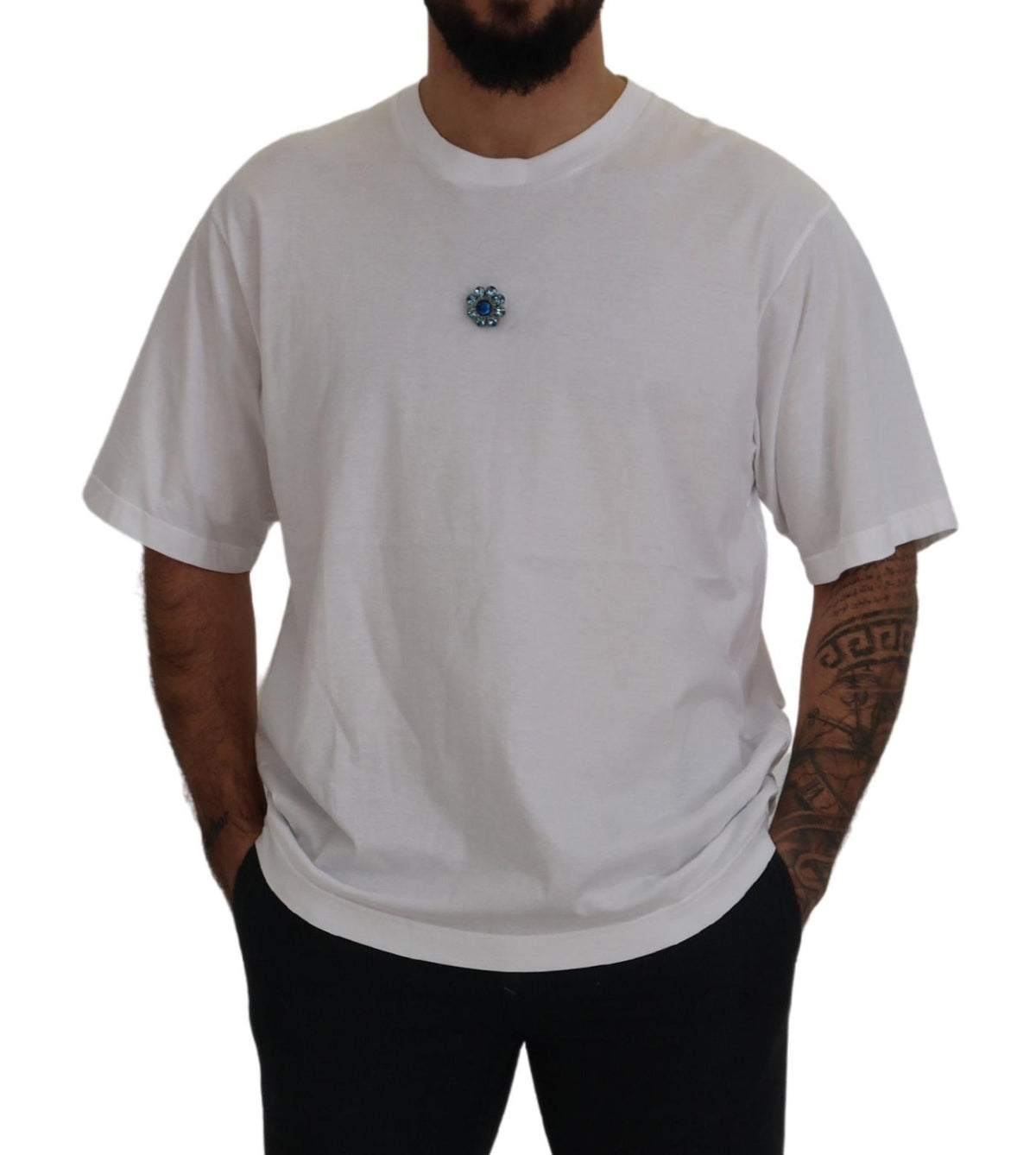 Dolce & Gabbana Elegant White Cotton Crewneck T-Shirt