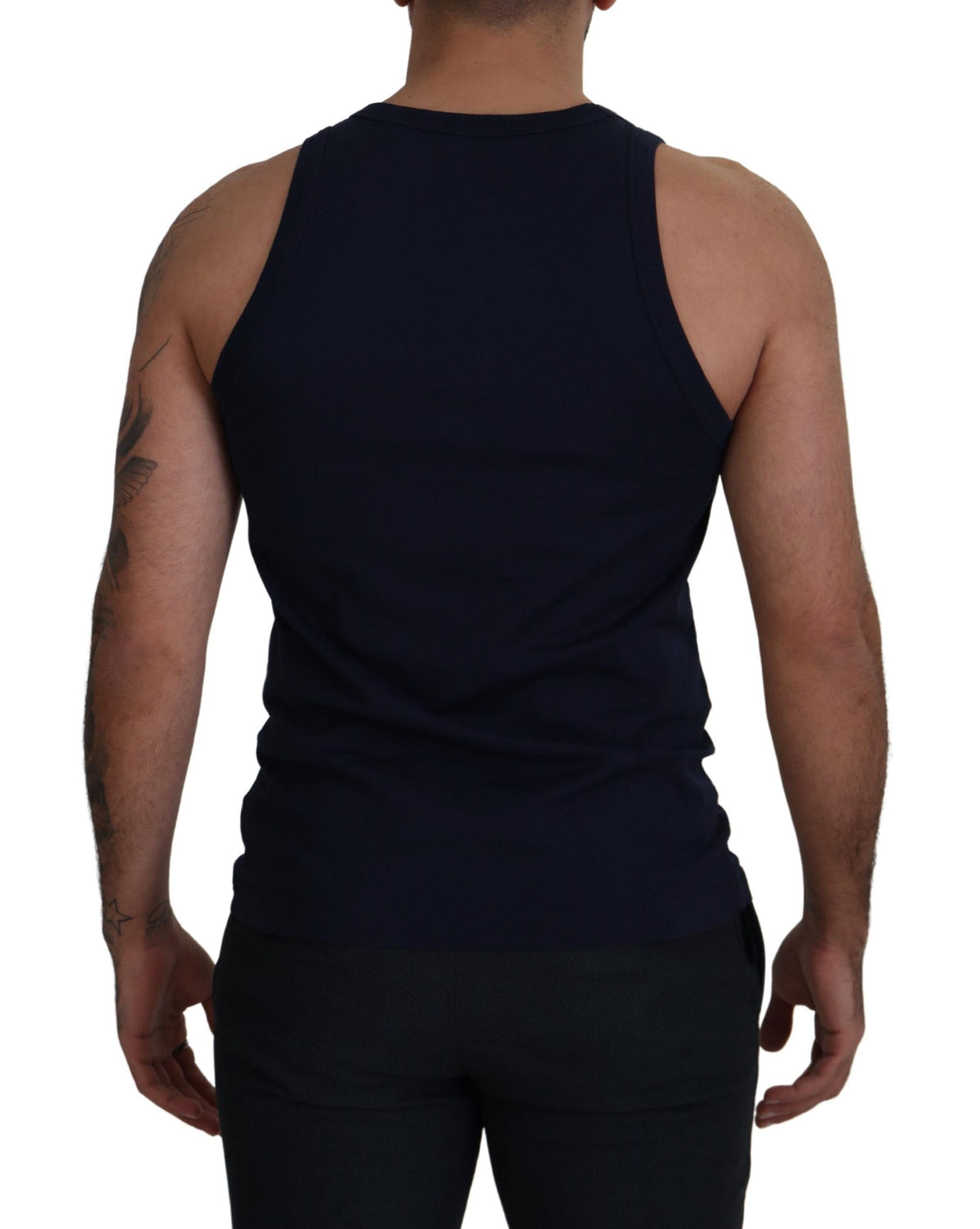 Dolce & Gabbana Elegant Blue Cotton Tank Top